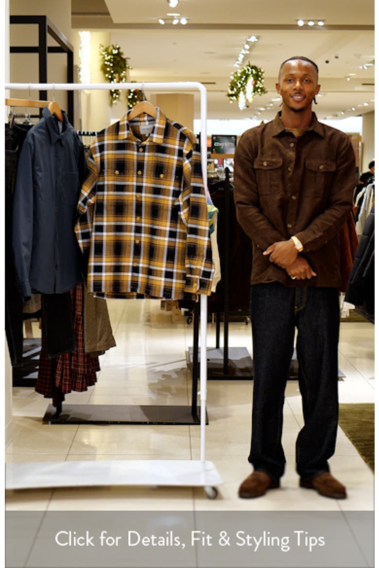 Vaughn Loose Fit Heavyweight Cotton Herringbone Button-Up Overshirt video