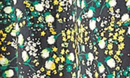Lk Bennett Eva Meadow Midi Dress In Green/black Multi