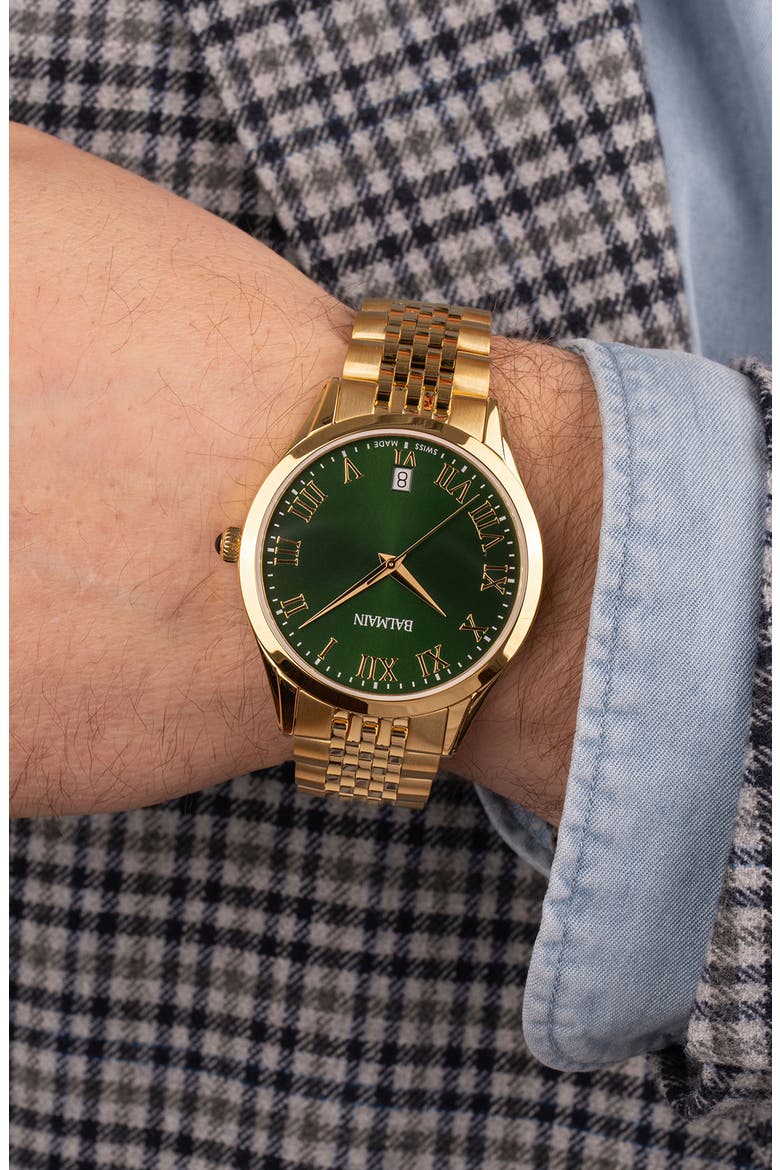 Classic R Bracelet Watch, 41mm, Alternate, color, YELLOW GOLD PVD COATING