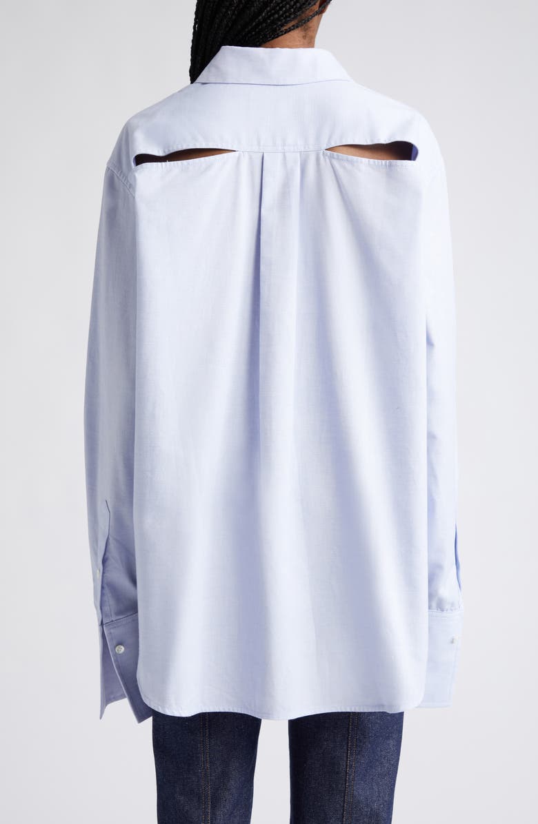 K.NGSLEY Gender Inclusive Snider Splice Cotton Button-Up Shirt, Alternate, color,