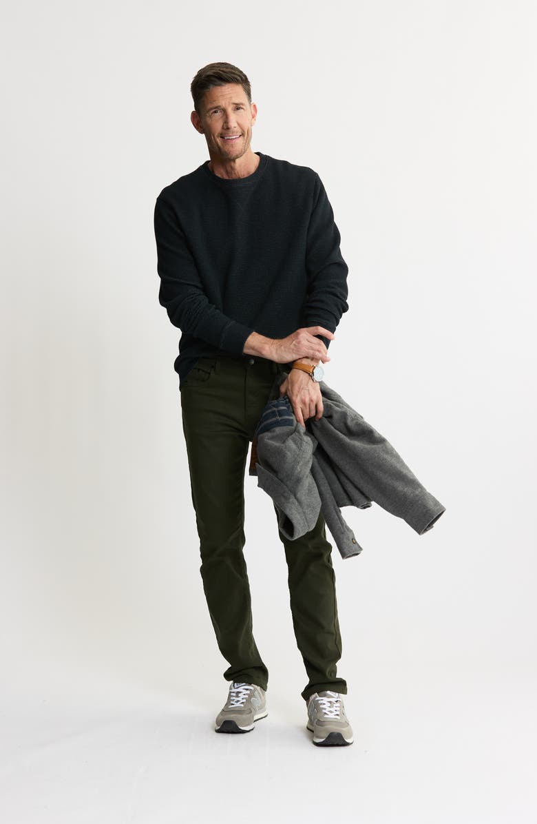 JACHS Textured Knit Crewneck Sweatshirt, Alternate, color, Black