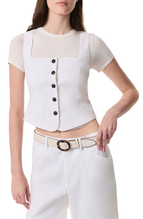 Rag & Bone Mariana Linen Vest White In White