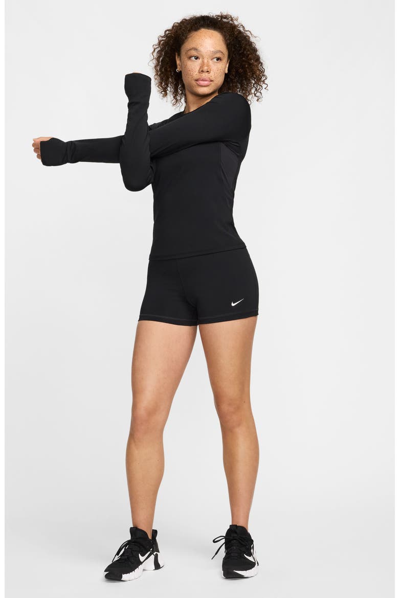 Pro Sculpt High Waist Bike Shorts, Alternate, color, BLACK/ WHITE