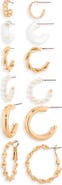 BP. Pack of 6 Assorted Hoop Earrings