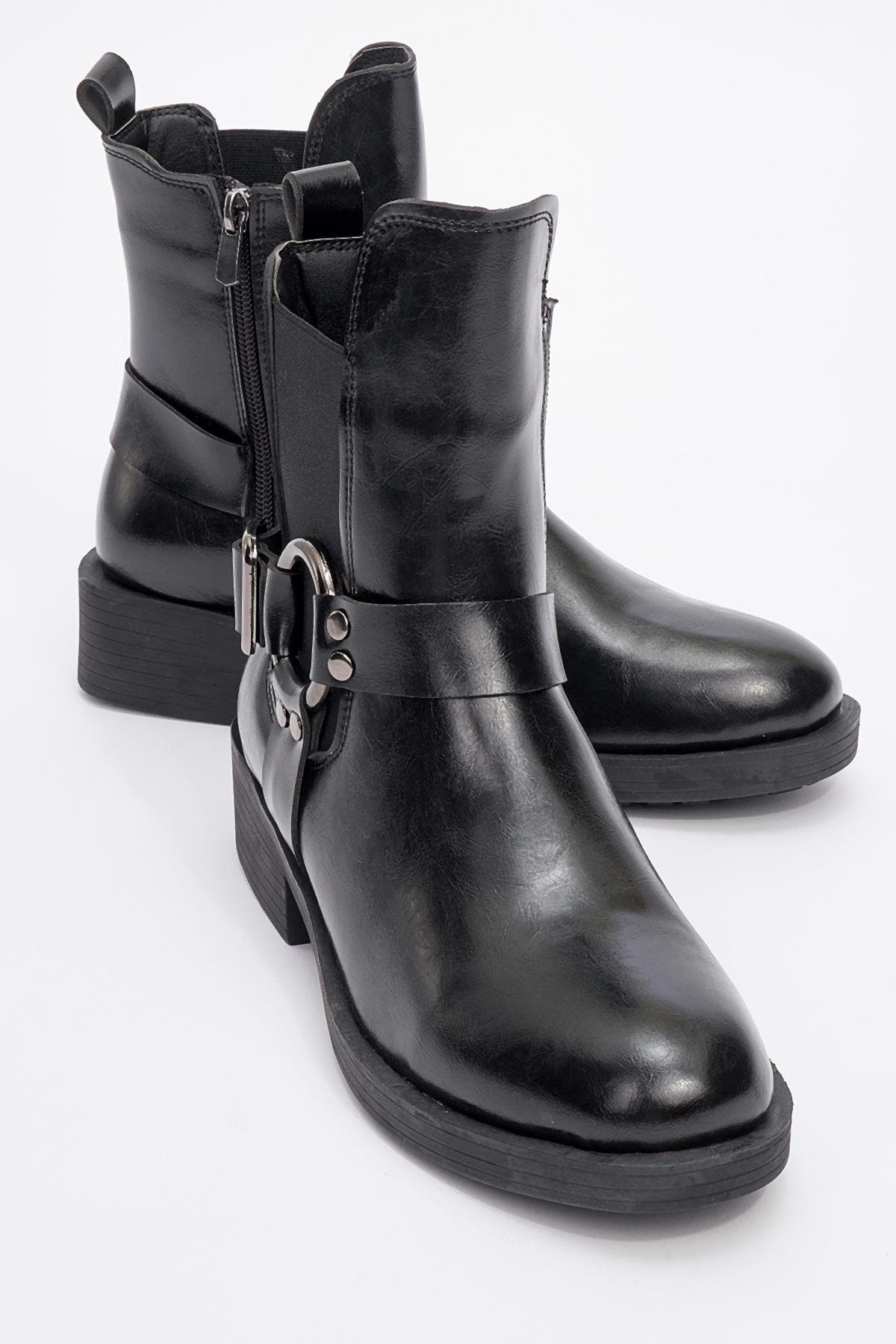 Black Faux Leather