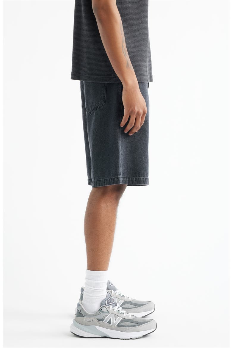 Baggy Denim Shorts, Alternate, color, BLACK WASHED