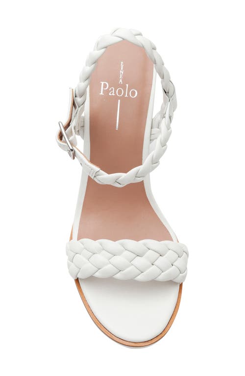 Linea Paolo Esie Ankle Strap Wedge Sandal In Eggshell