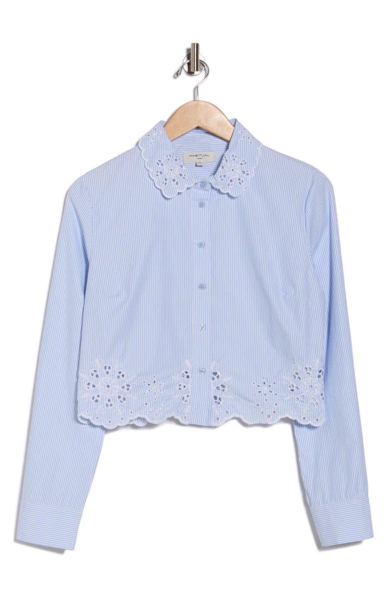 Ruffle Sleeve Button Front Shirt