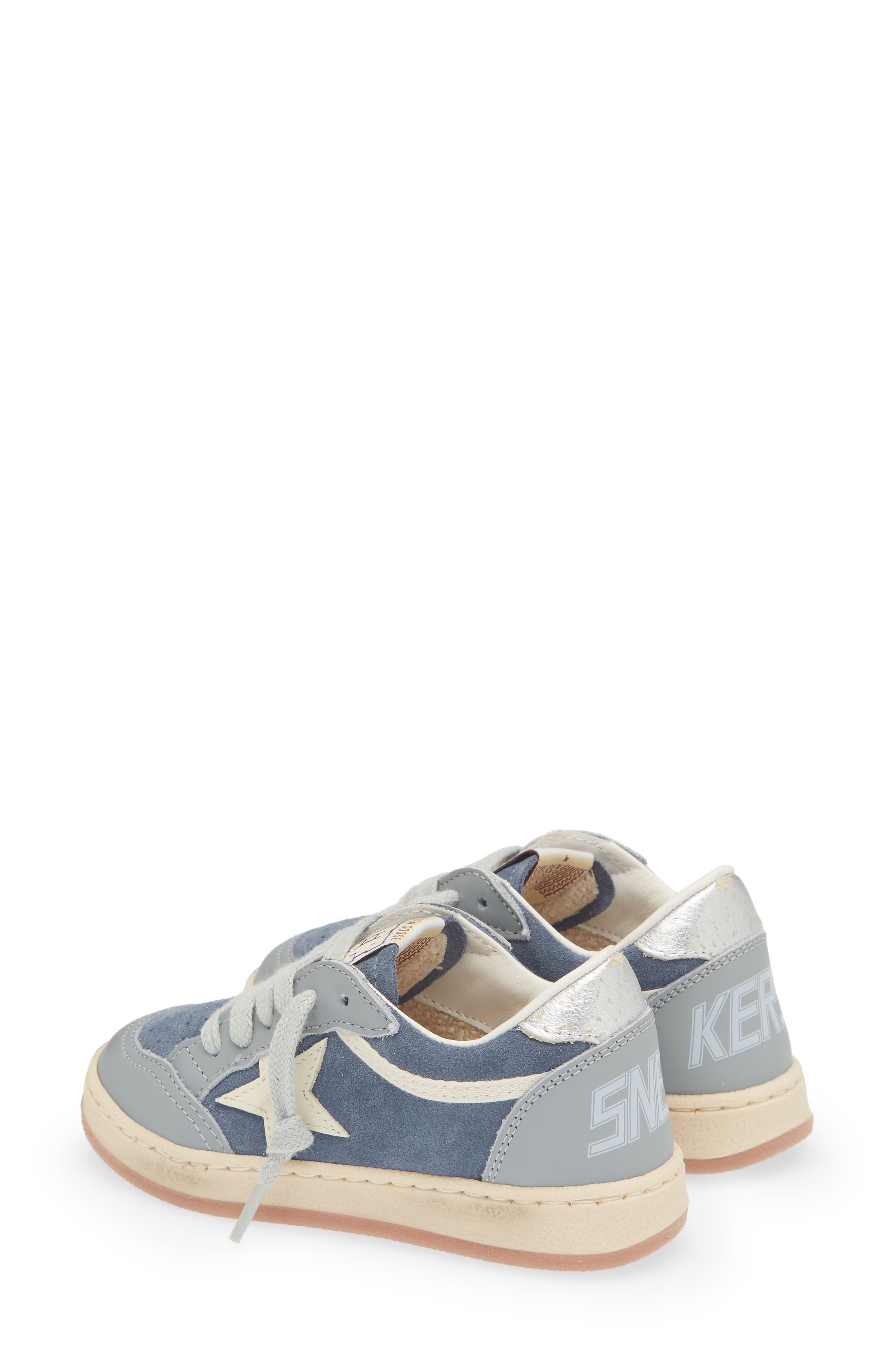Kids' Ball Star Sneaker, Alternate, color, DENIM BLUE/ WHITE/ SILVER
