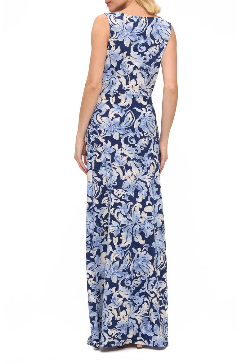 Printed Sleeveless Maxi Dress, Alternate, color, BLUE MULTI