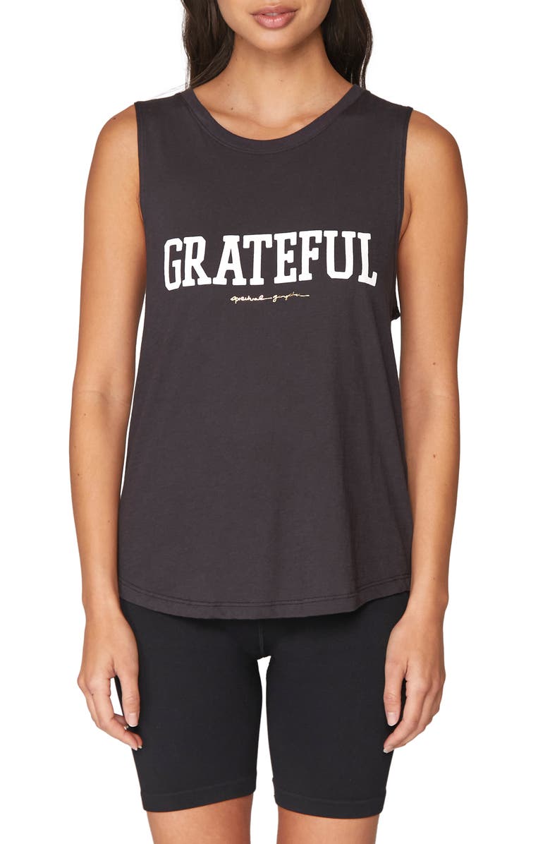 Spiritual Gangster Grateful Graphic Muscle Tee, Main, color, 