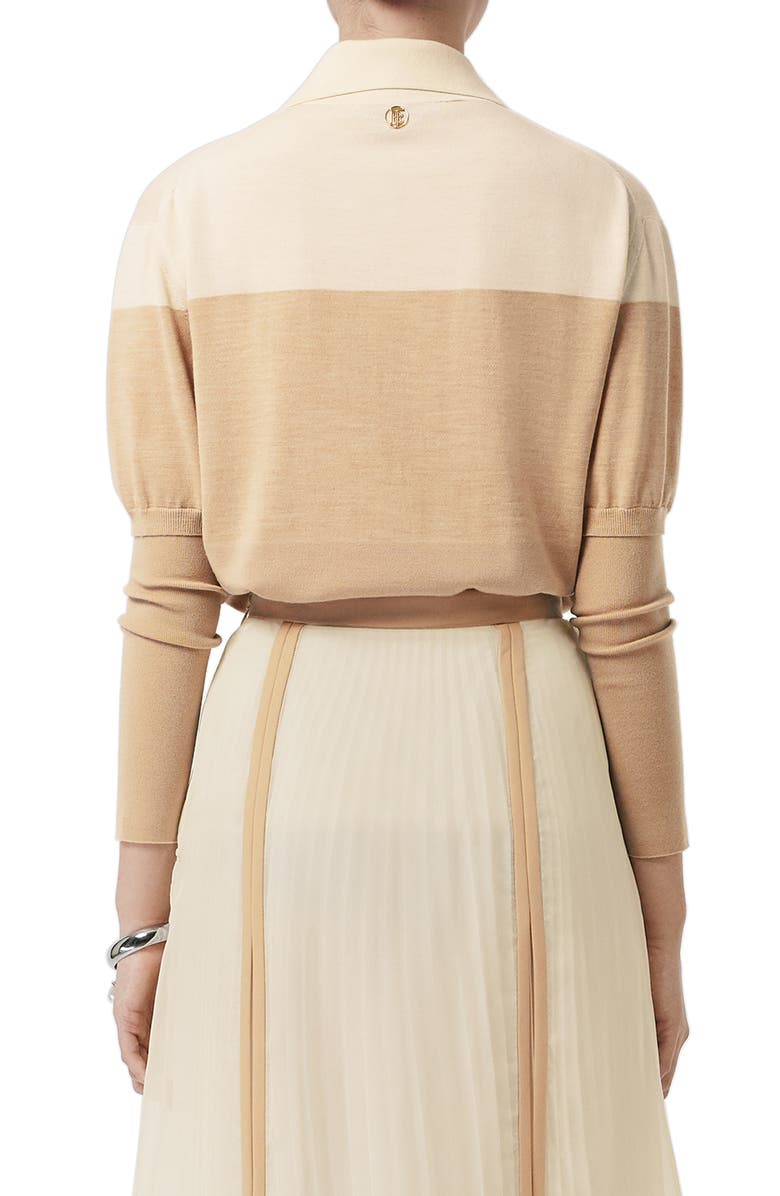 Burberry Colorblock Wool Polo Sweater, Alternate, color,