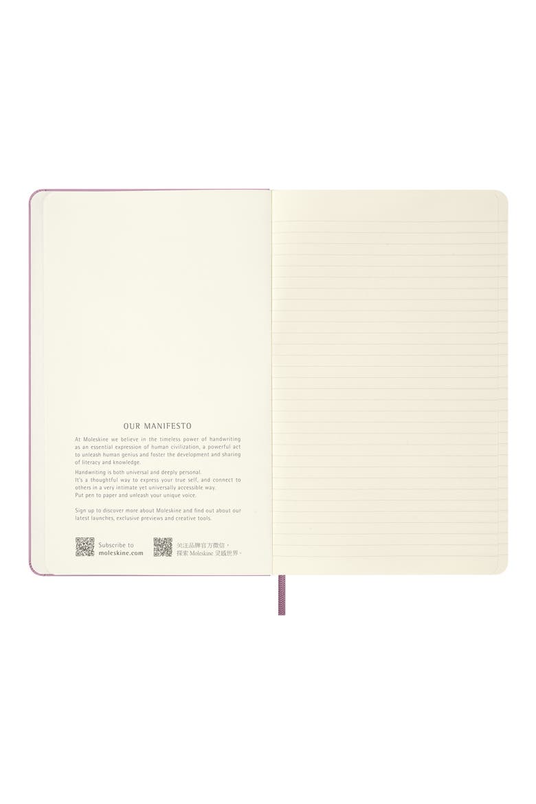 Patterned Hardcover Large Notebook, Alternate, color, MAJESTIC PINK
