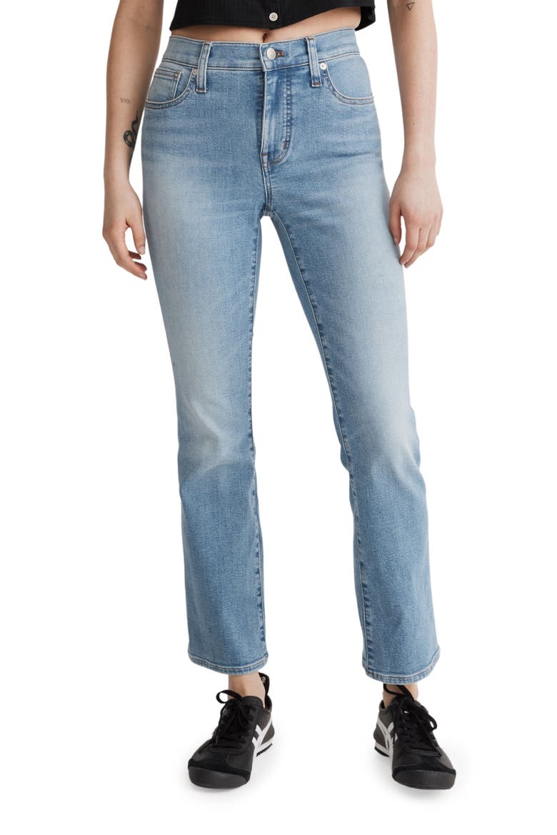 Kick Out Crop Mid Rise Jeans, Main, color, CAREY WASH
