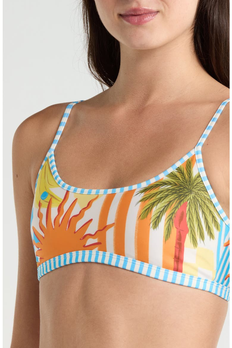 Beach Static Lane Bikini Top, Alternate, color, OPEN BLUE