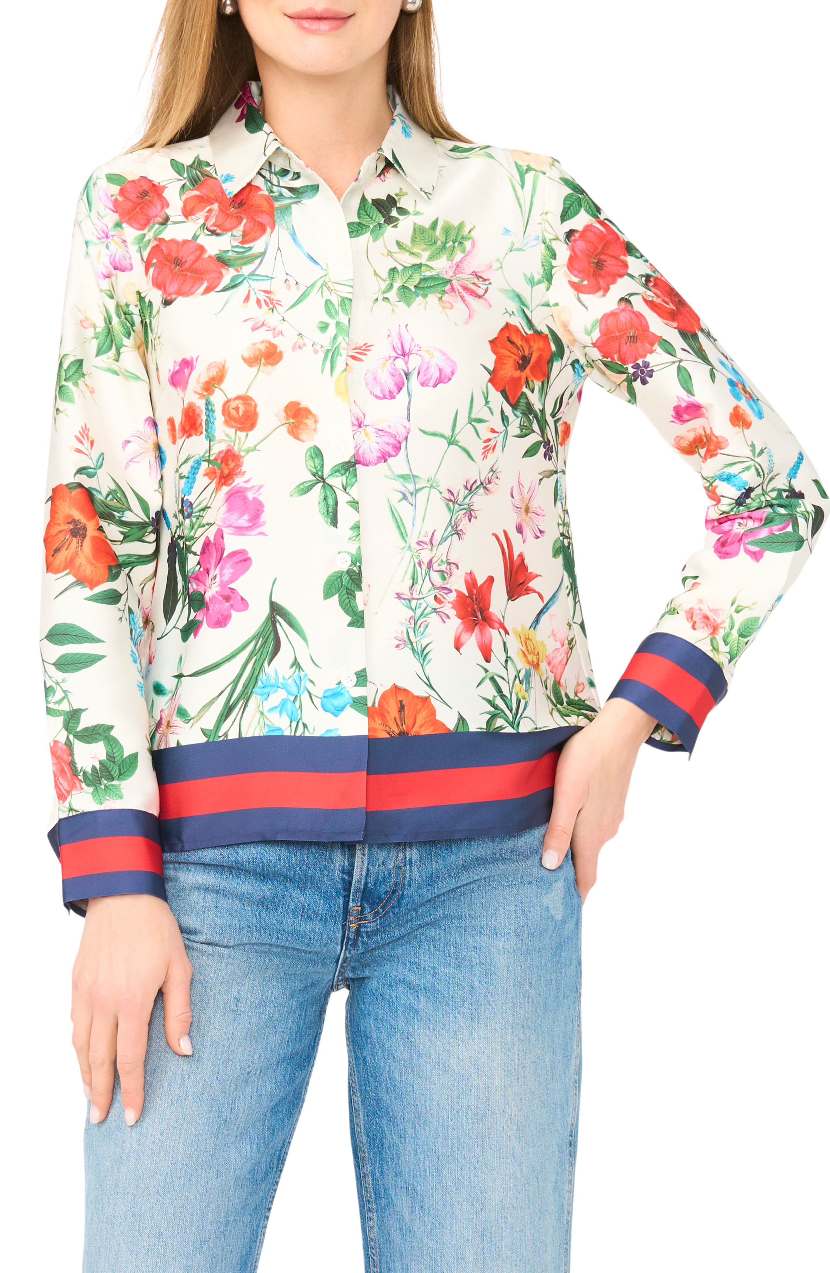 Halogen® Lux Satin Button-Up Shirt