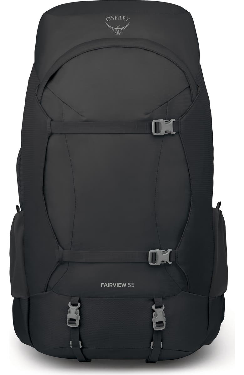 Osprey Fairview<sup>™</sup> Trek 55-Liter Travel Backpack, Main, color, Black