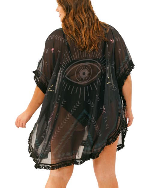 Biliblond Kaftan Eye Gallabia In Black