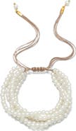 Adornia Multi-Strand Imitation Pearl Bolo Bracelet