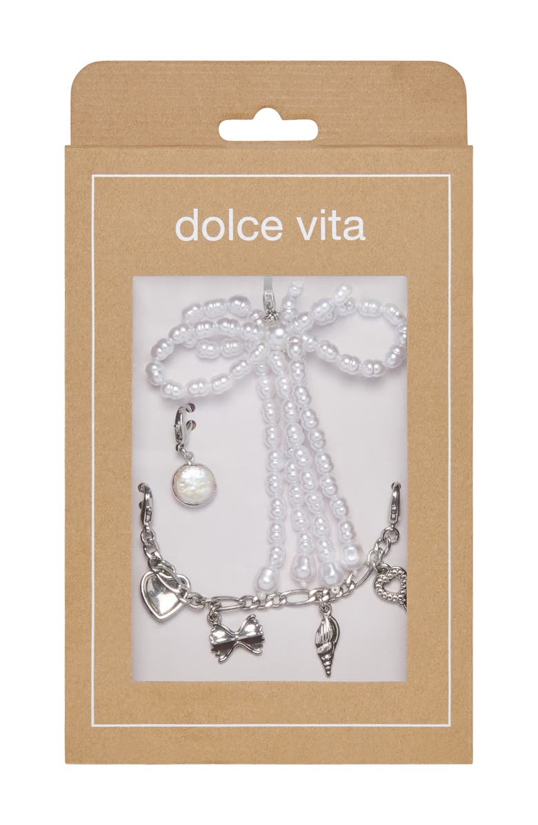 Dolce Vita Set of 3 Clip-On Shoe Charms, Alternate, color, Silver Assorted Charms