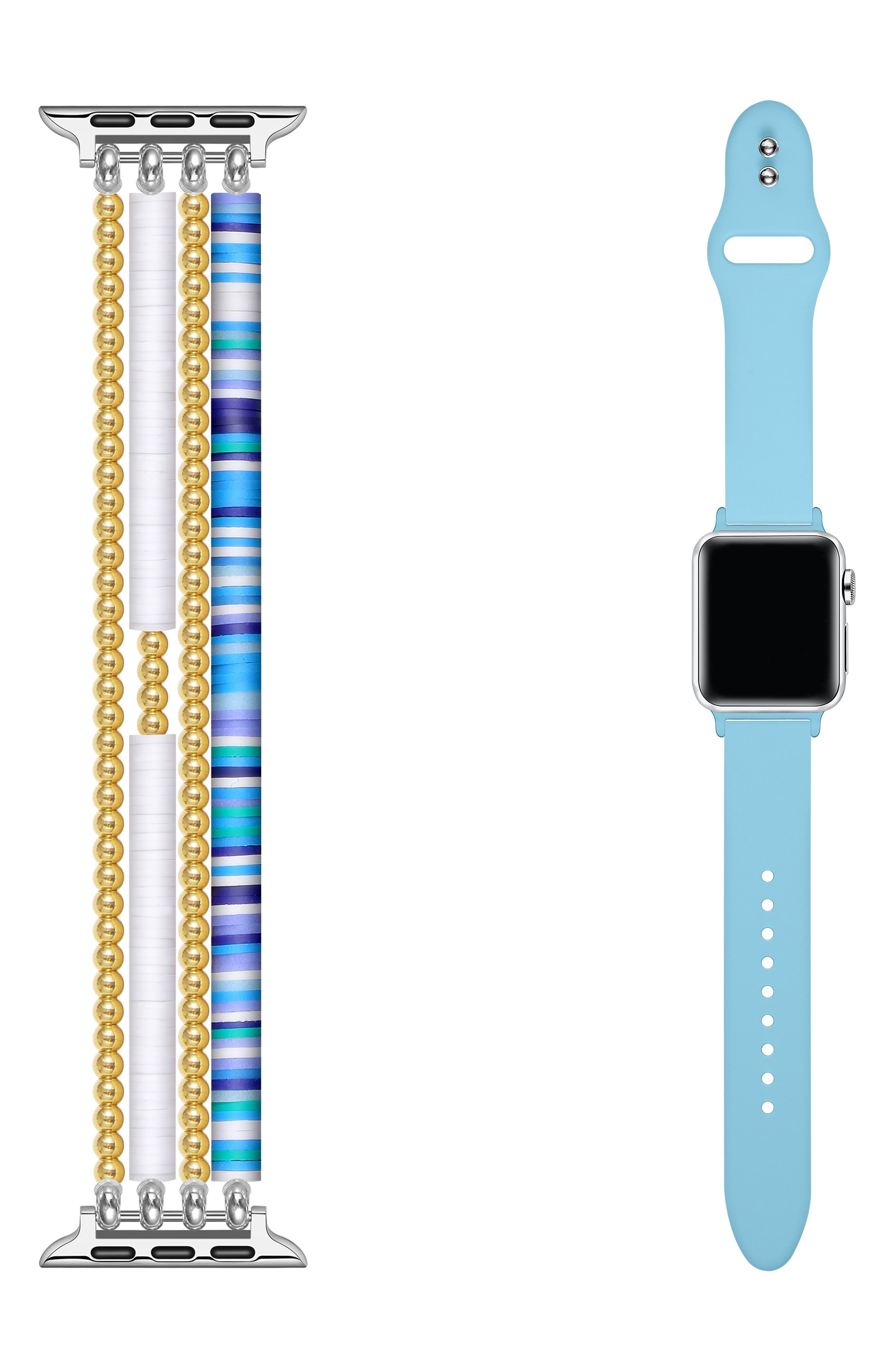 Posh Tech Bestie 2-Pack Beaded & Silicone Apple Watch® Watchbands