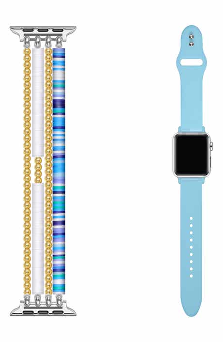 Posh Tech Bestie 2-Pack Beaded & Silicone Apple Watch® Watchbands