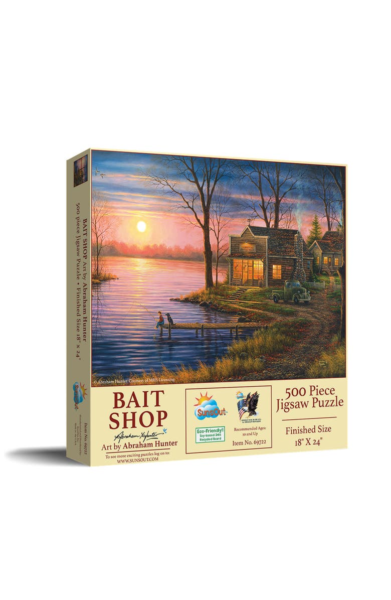 Sunsout Bait Shop 500 piece Jigsaw Puzzle for Adults, Main, color, Multicolor