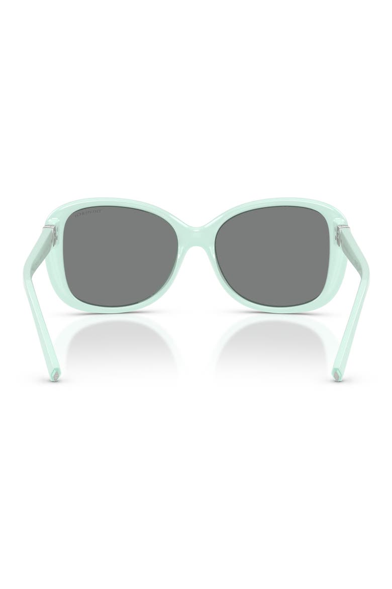 56mm Pillow Sunglasses, Alternate, color, TIFFANY BLUE / DARK GREY
