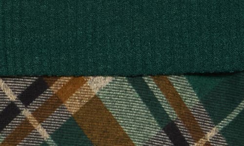 Connected Apparel Long Sleeve Twofer Midi Dress In Green