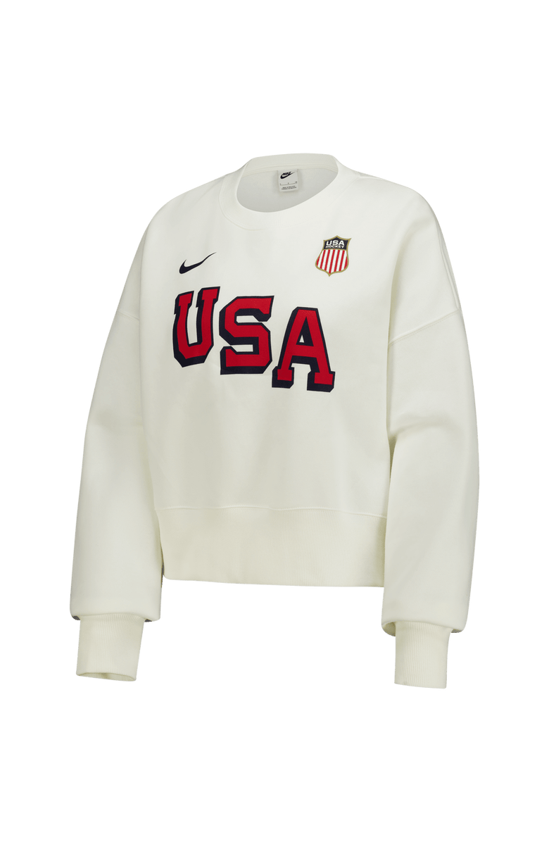 Nike Women's Nike Cream US Hockey Oversized Phoenix Fleece Sweatshirt, Alternate, color, Cream