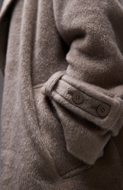 Topshop Chuck On Faux Fur Longline Coat