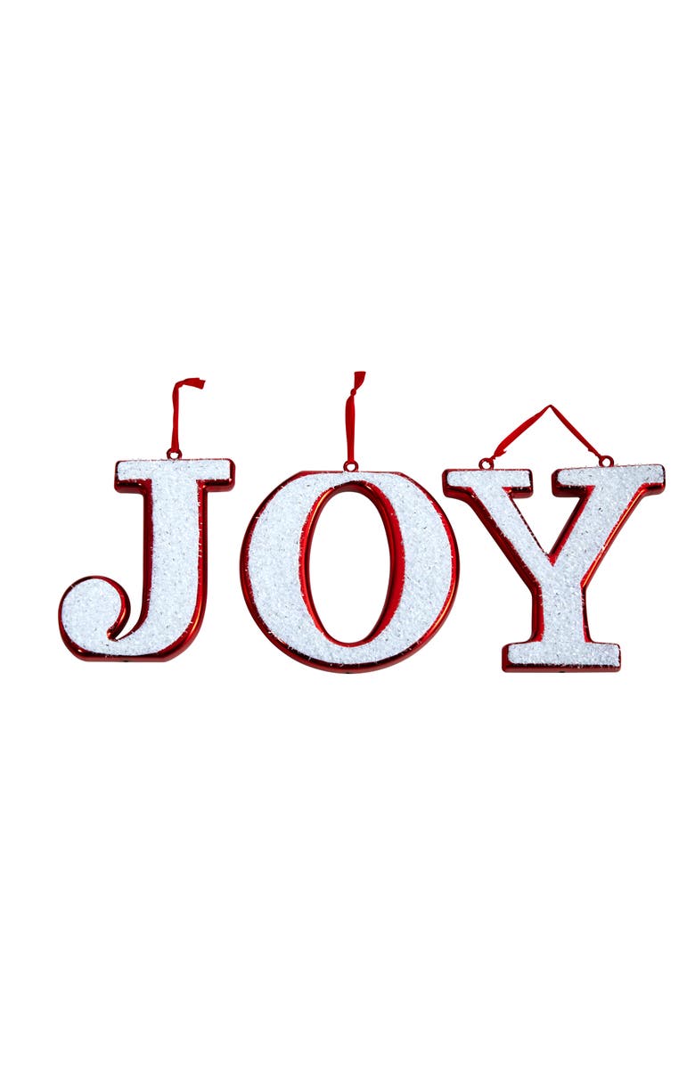 NEARLY NATURAL 8.5-in JOY Holiday Deluxe Shatterproof Ornament Set, Main, color, Assorted