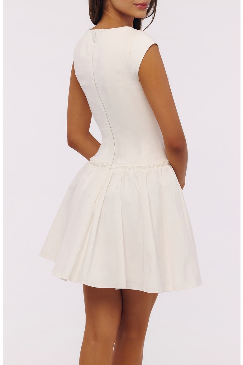 Kaia Cotton Minidress, Alternate, color, WHITE