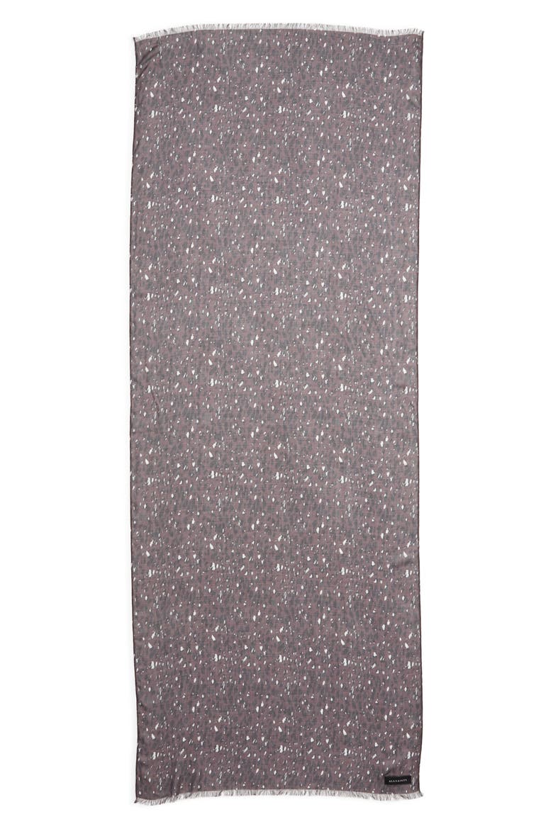 Spotty Leopard Scarf, Alternate, color, BERRY