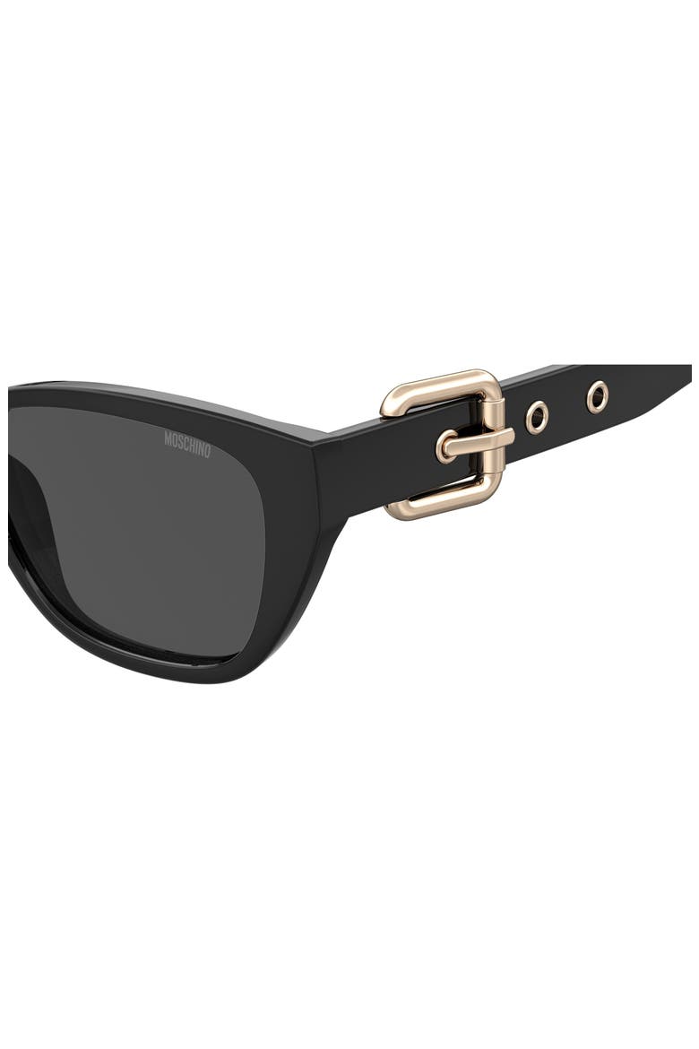 55mm Rectangle Sunglasses, Alternate, color, BLACK