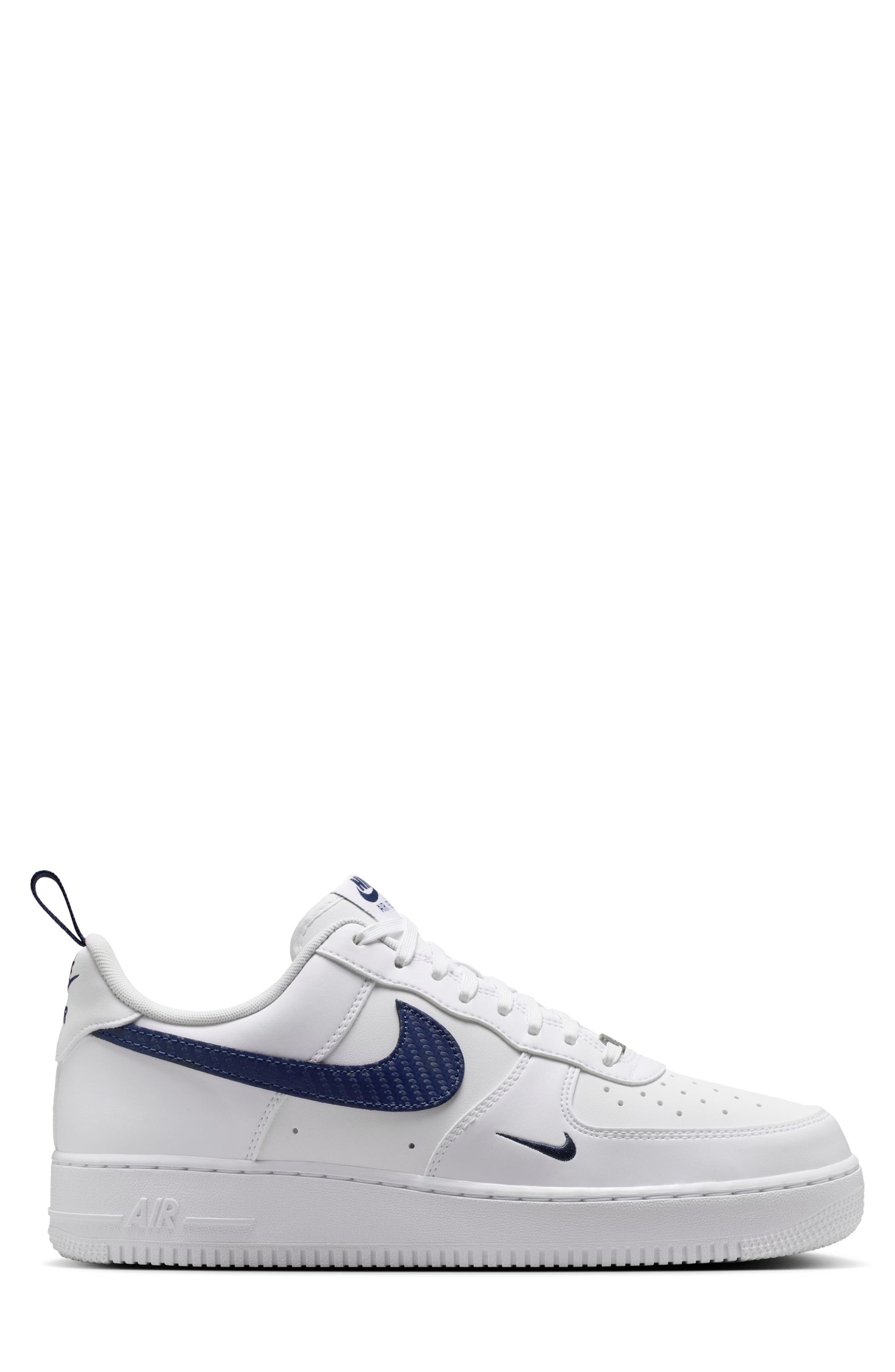 Nike Air Force 1 '07 Basketball Sneaker, Alternate, color, White/ Midnight Navy