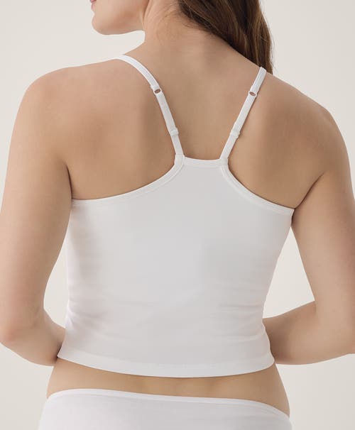 Pact Everyday Shelf Bra Cropped Camisole In White