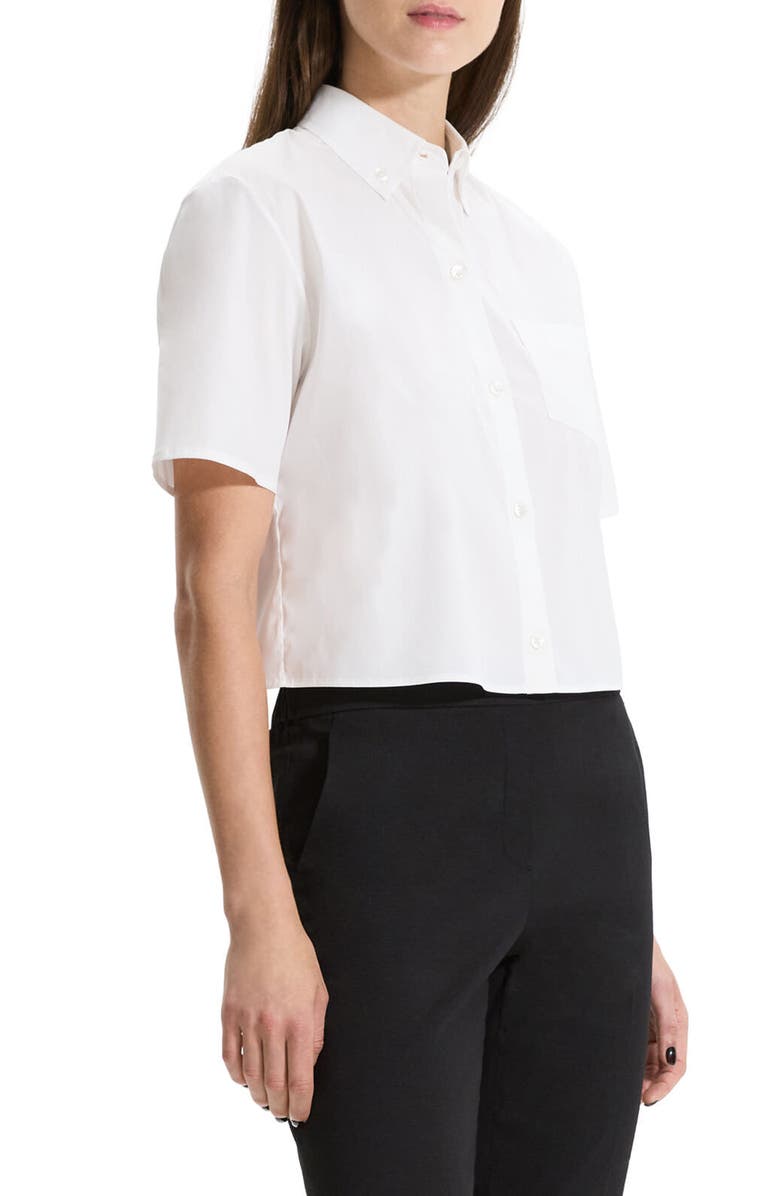 Theory Boxy Crop Shirt, Alternate, color,