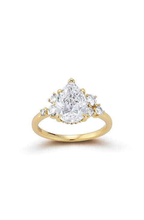 Pear Moissanite Ring