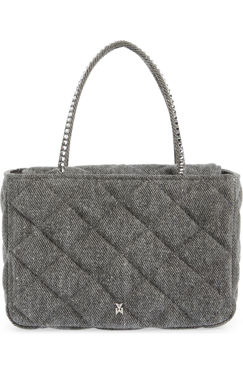 Amina Muaddi Amini Betty Quilted Satin Top Handle Bag, Alternate, color,