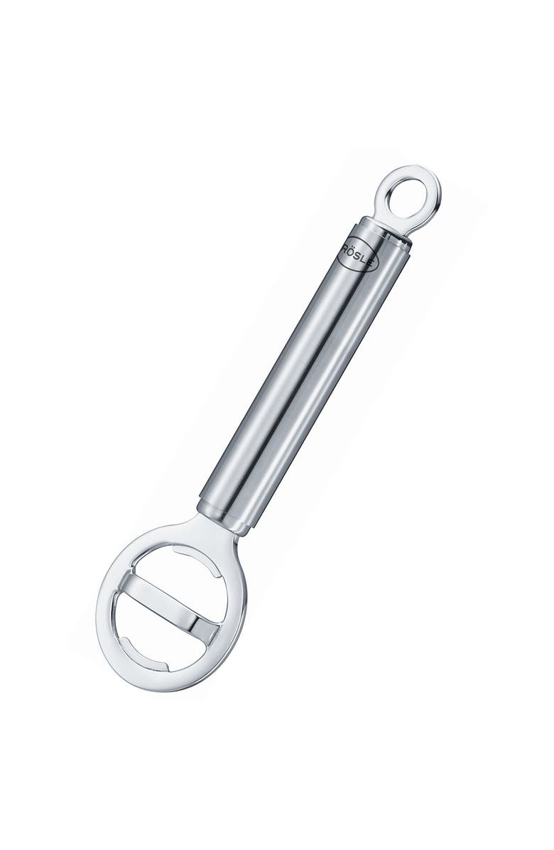 Rosle Stainless Steel Round Handle Bottle Opener, 6.5-Inch, Main, color, Silver