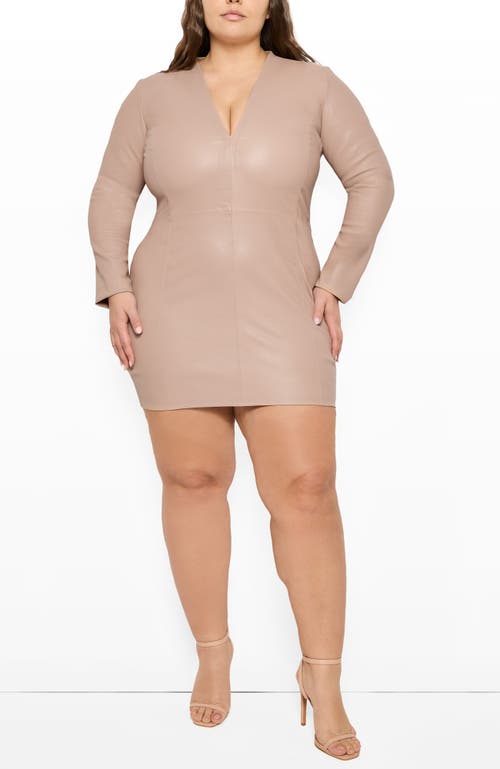 As By Df Demeter Stretch Leather Dress In Chai
