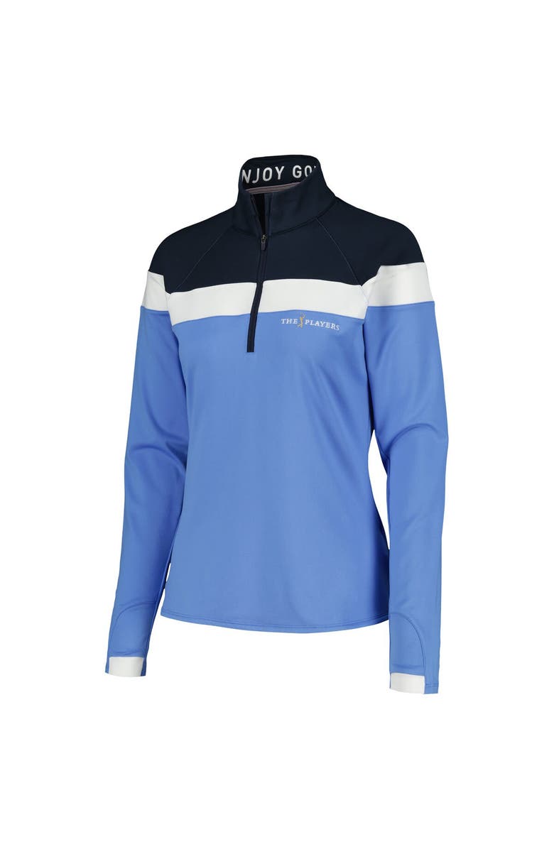 PUMA Women's Puma Navy/Blue THE PLAYERS Lightweight Quarter-Zip Jacket, Alternate, color, 