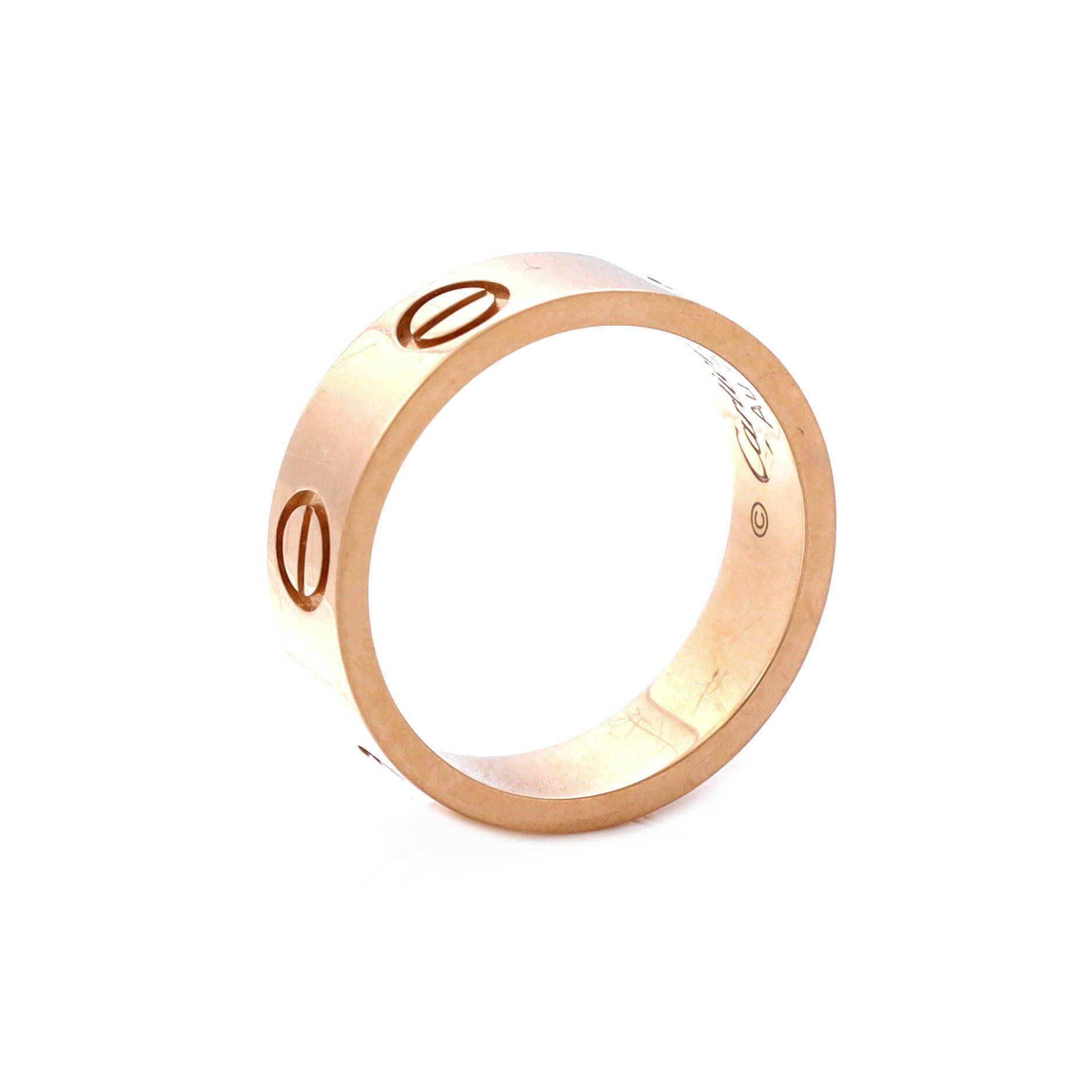 Love Band Ring 18K Rose Gold, Alternate, color, Metallic Gold