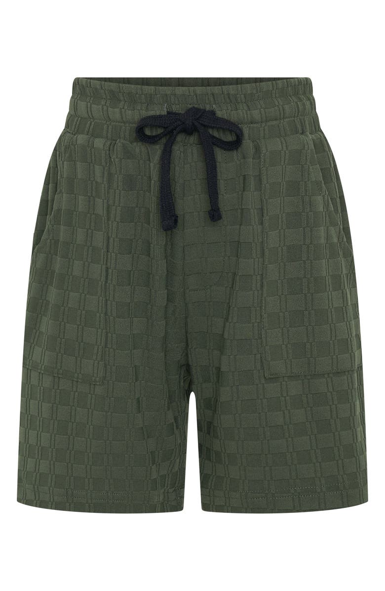 TINY TRIBE Kids' Textured Shorts, Main, color, Olive