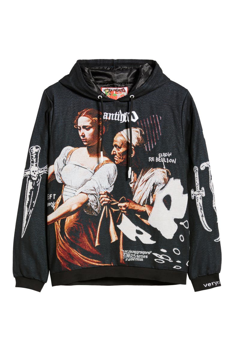 Antihero Judith Crewneck Hoodie, Alternate, color, BLACK