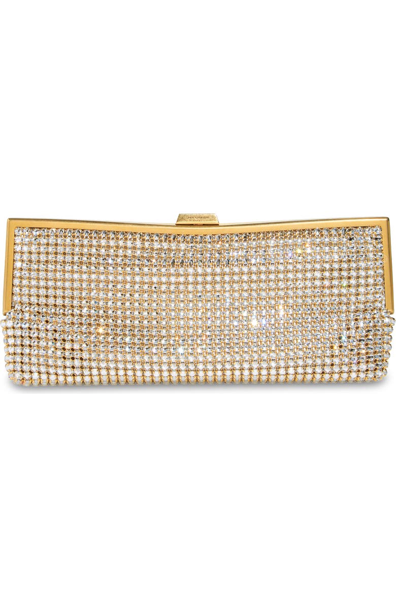 Saint Laurent Crystal Mesh Frame Clutch, Main, color,