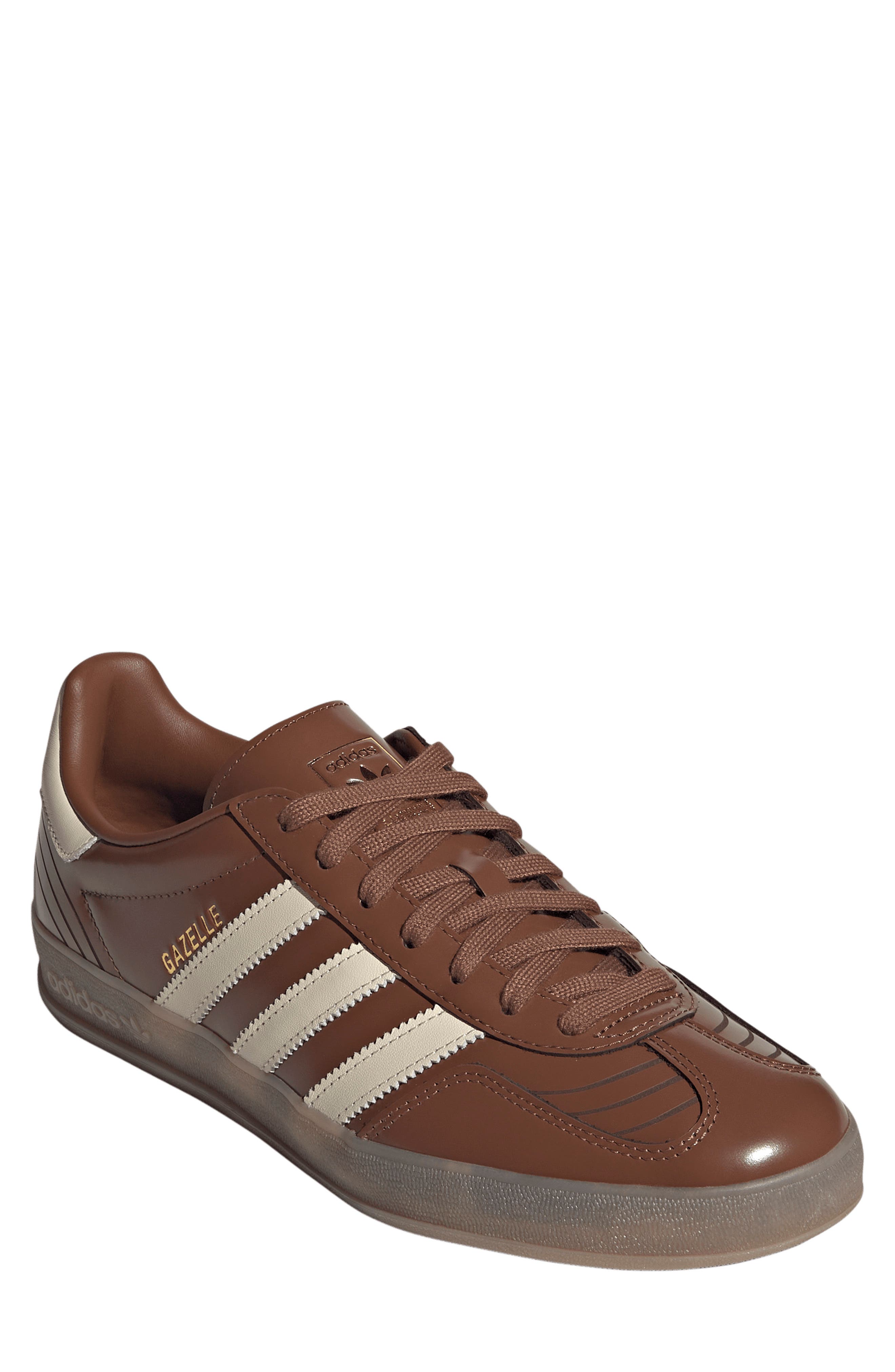 adidas Gazelle Indoor Sneaker, Main, color, Brown/ Wonder White/ Gum5