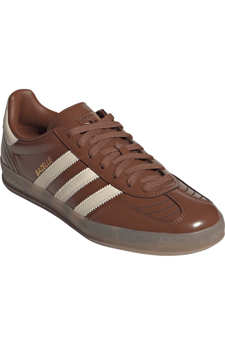 adidas Gazelle Indoor Sneaker, Main, color, Brown/ Wonder White/ Gum5