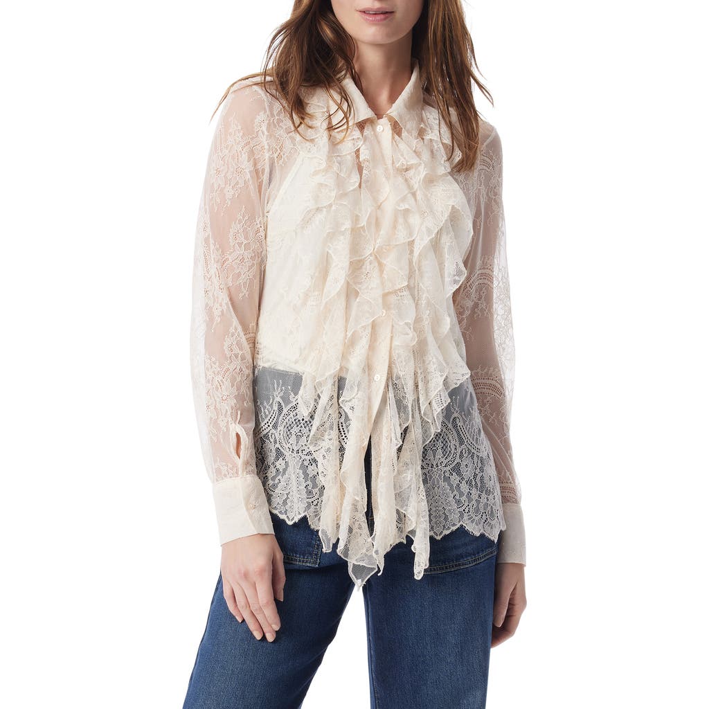 Do By Dee Ocleppo Erynn Lace Button-up Shirt In Orange